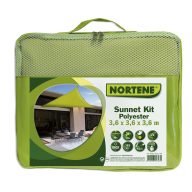   Napínateľná tieniaca sieť Sun-net Kit Polyester zelená 3,6x3,6 m