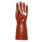 Ochranné pracovné rukavice  27 cm bordové 9ky