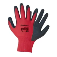 Rukavice záhradné Perfect grip červené, latex 10