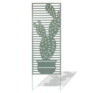   Kovový panel, s dekoratívnymi motívmi Deco panel Cactus zelený 0,6x1,5 m