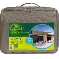   Napínateľné tienidlo Sun-net Kit, hnedý polyester, 3,6×3,6×3,6 m
