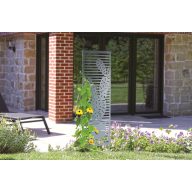   Kovový dekoratívny popínací rám na rastliny s motívmi kaktusov Cactus trellis khaki 0,3x1,2 m