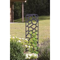   Kovová treláž na rastliny s dekoratívnymi kamennými motívmi Stone trellis čierna 0,33×1,2 m