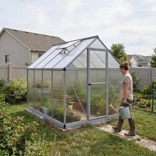 Polykarbonátový skleník Palram-Canopia MYTHOS – strieborný 1,83×2,44 m