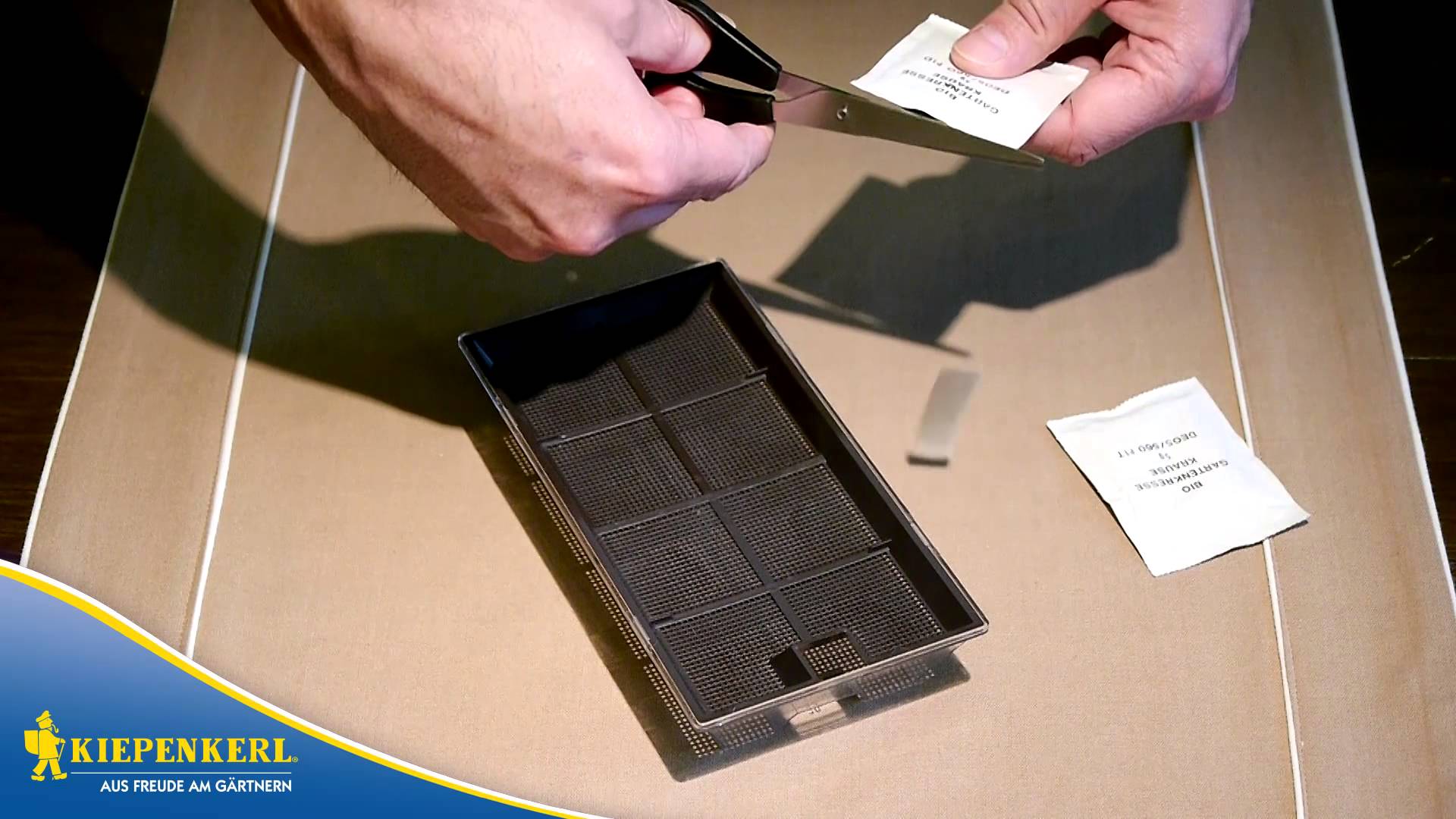 Podnos na klíčenie Kiepenkerl 25x15, so semenami žeruchy