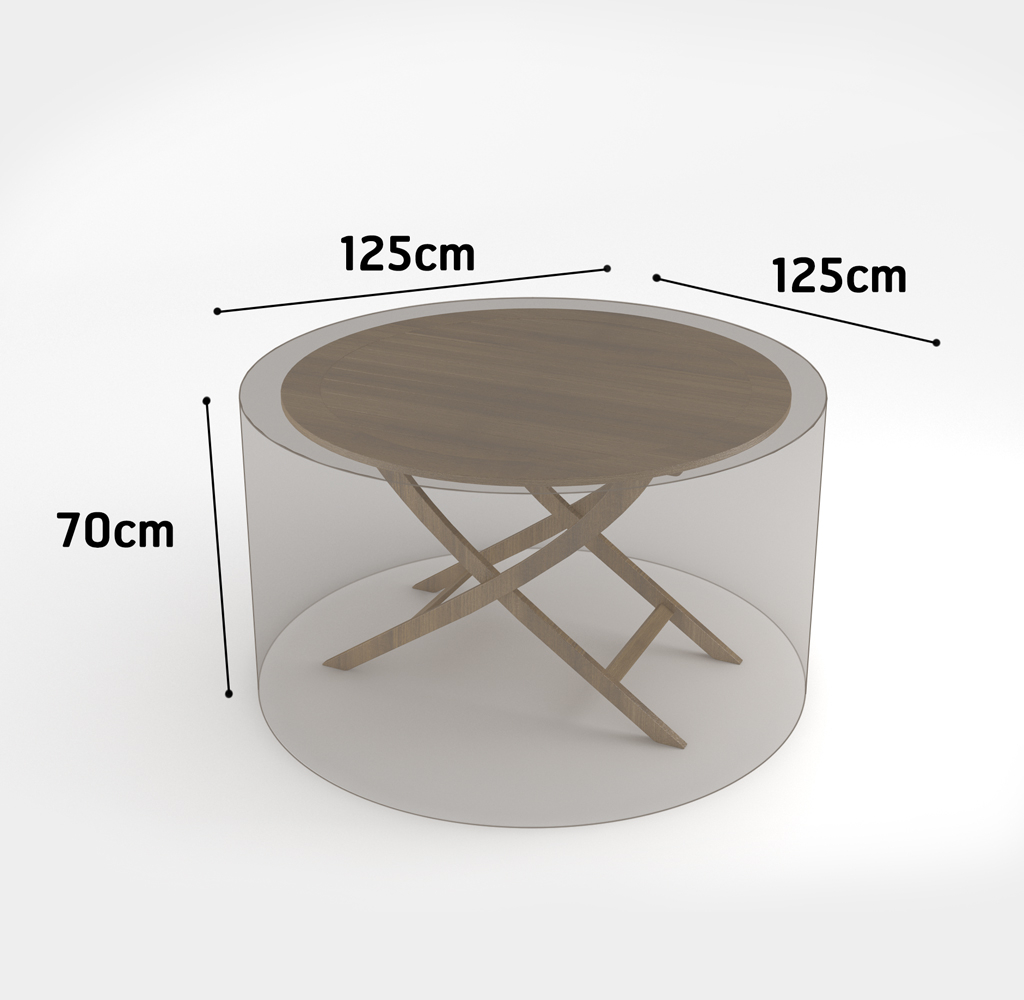 Kerti bútor takaró kerek asztalhoz Covertop 125x125x70 cm