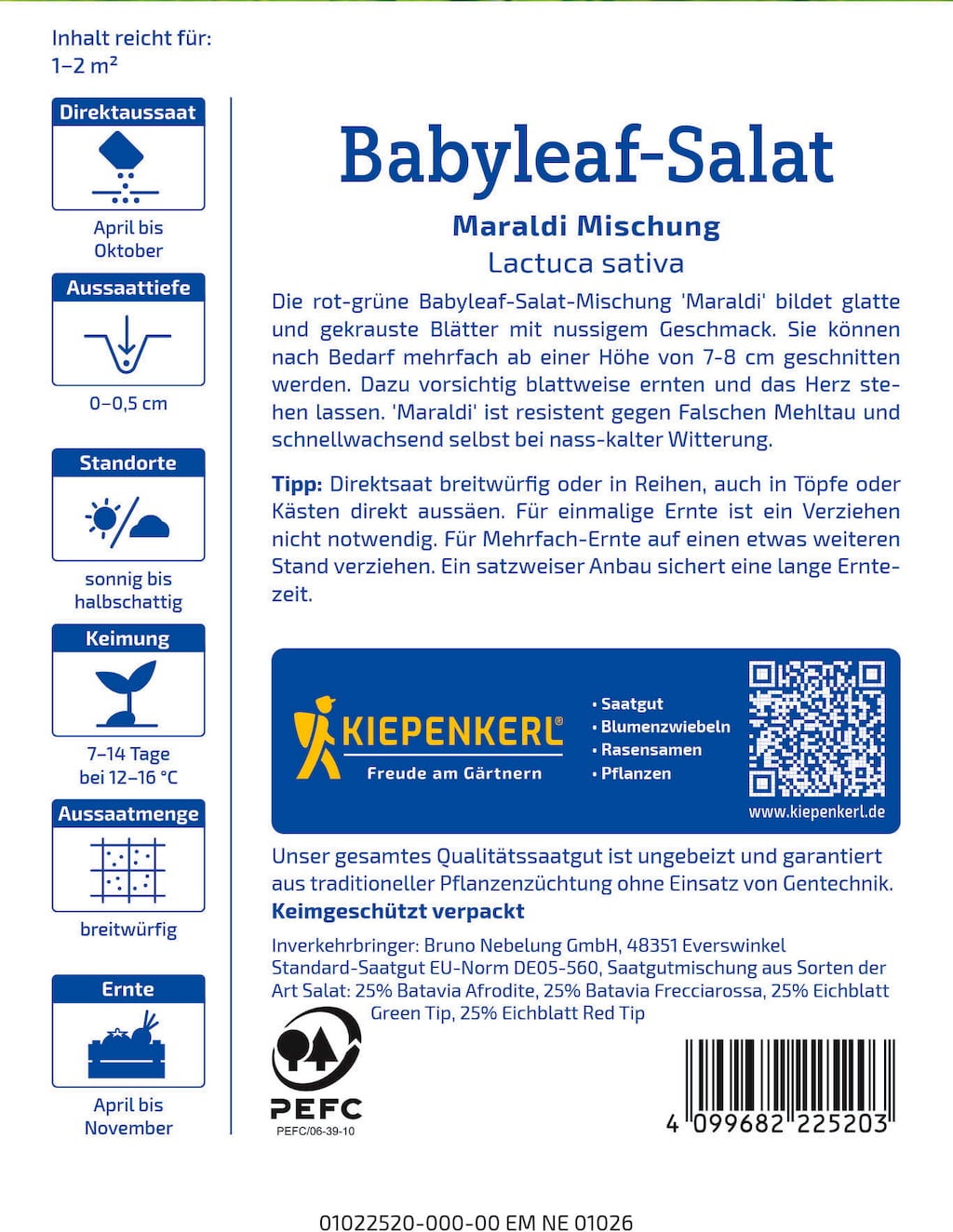 Bébisaláta Maraldi Mix Kiepenkerl 1-2 m2