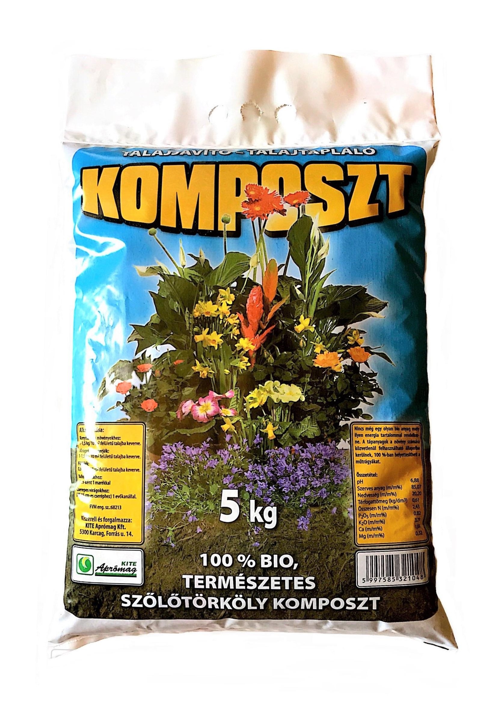 Ökomusz Szőlőtörköly komposzt 5 kg