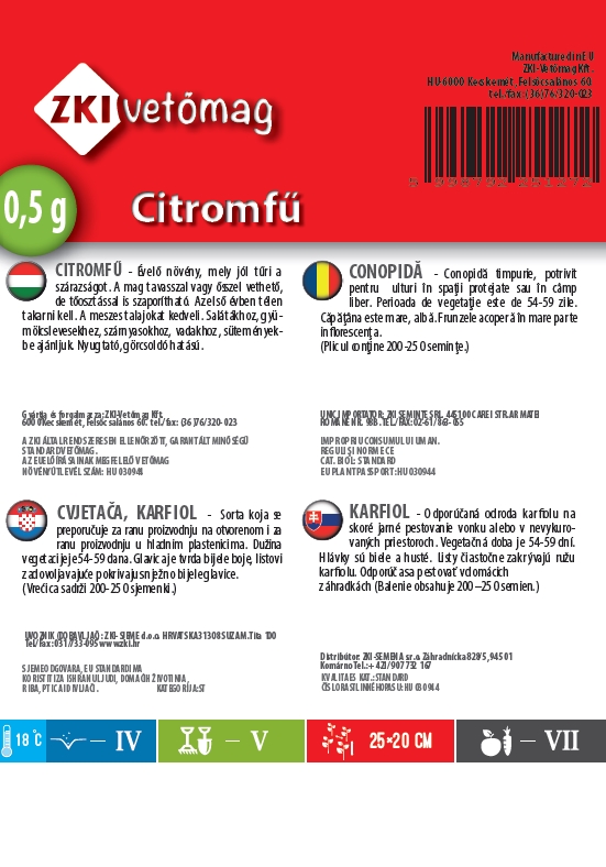 Medovka lekárska 1g ZKI