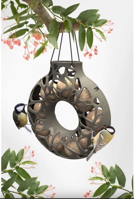 Madáretető YARA 100%-ban újrahasznosított, szürke-9-10 faggyúgolyóhoz, újrahasznosított kötéllel