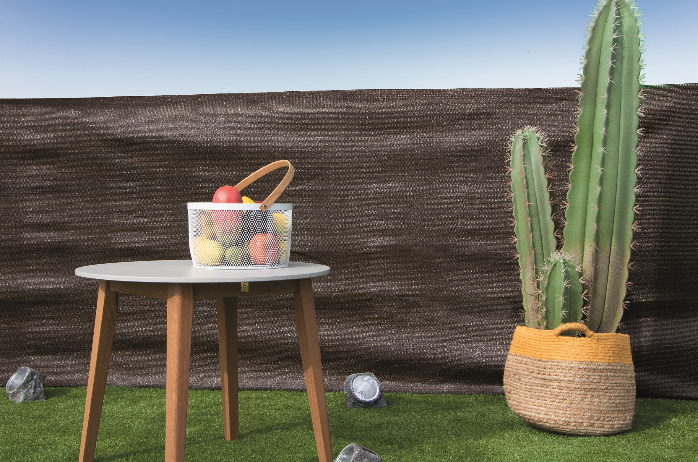 Plotové pletivo s dierkami Recynet hnedé 1,5x10 m