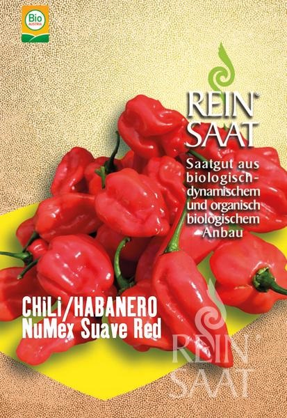 Chili paprika bio NuMex Suave Red Rein Saat kb. 20 db mag