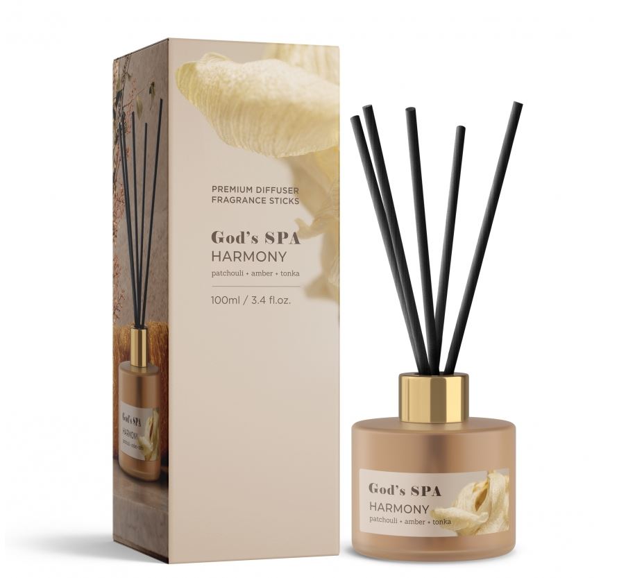 Illatosító-Prémium, pálcás God's SPA Harmony 100 ml