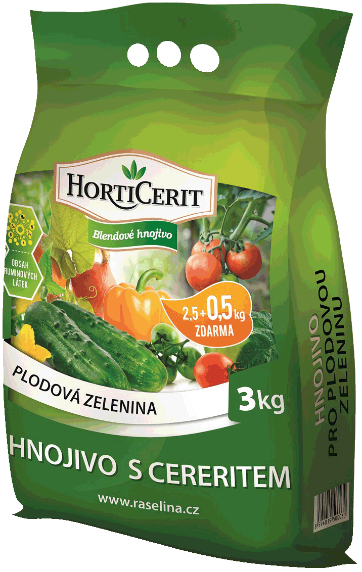 Granulované umelé hnojivo (Horticerit) Ovocie-Zelenina 3 kg