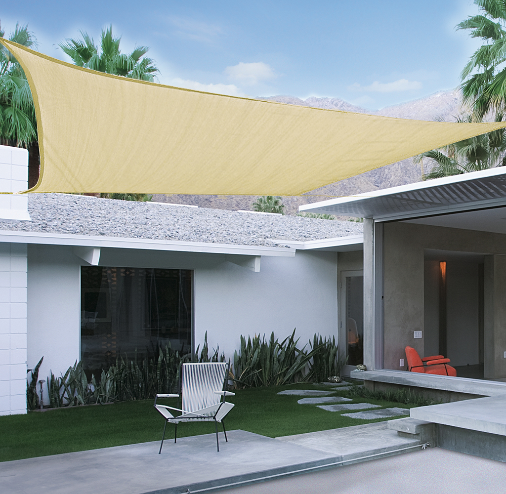 Napínacia tieniaca sieť sada Sun-net Kit béžová 3,6x3,6 m