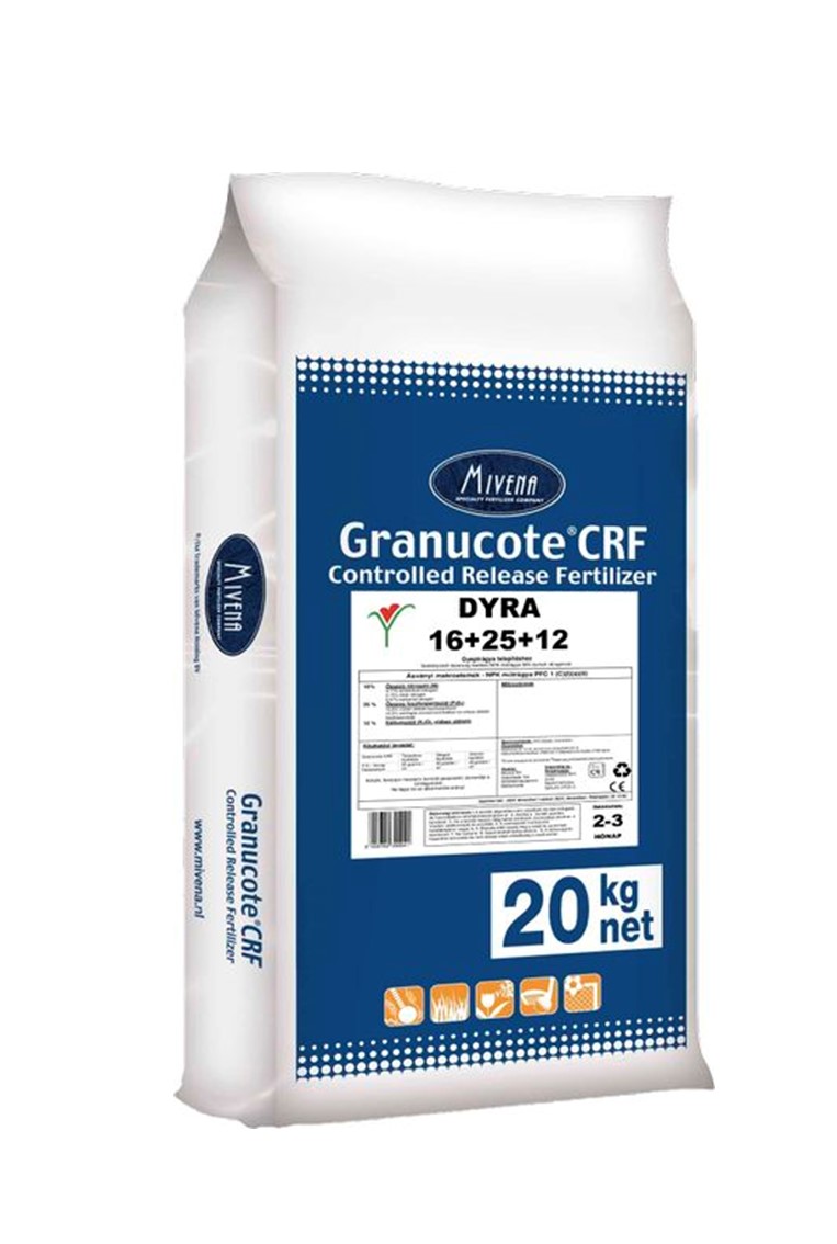 Dyra-Granucote telepítő gyeptrágya 16-25-12 2-3 hó 20 kg