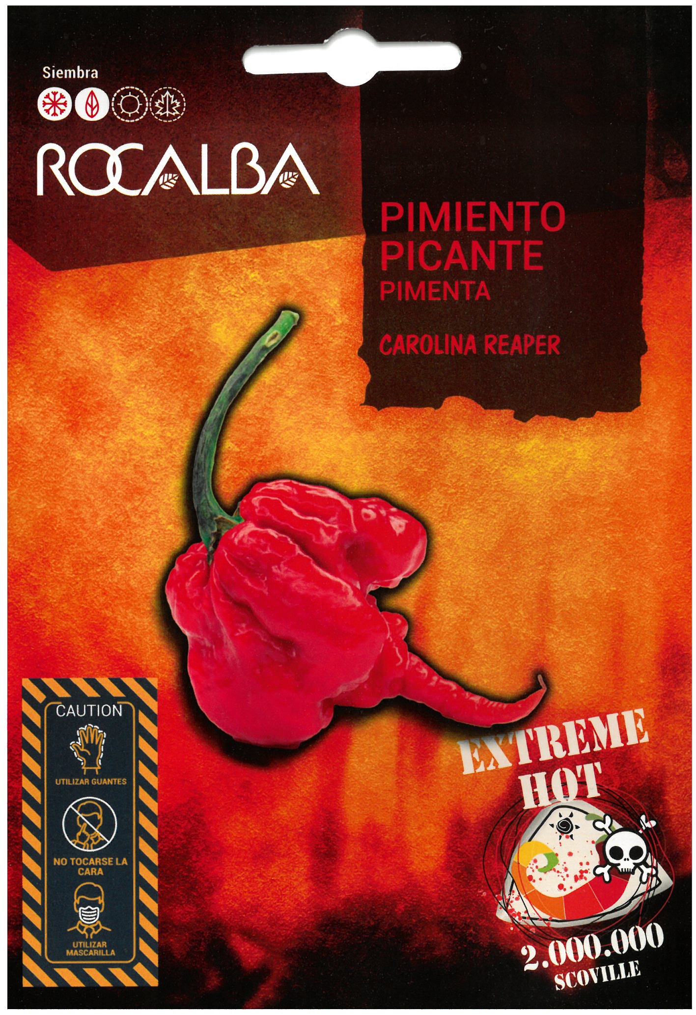 Chili paprika Carolina Reaper Rocalba 8 szem