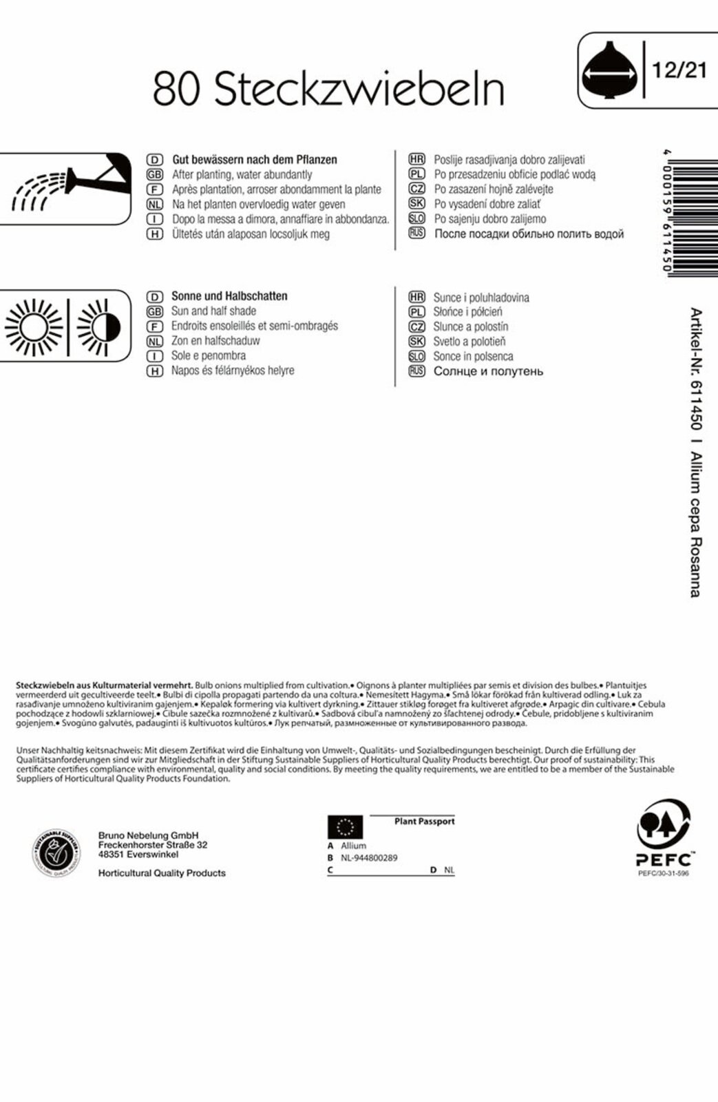 Dughagyma Salottahagyma Rosanna (rózsaszín) Kiepenkerl 80 db