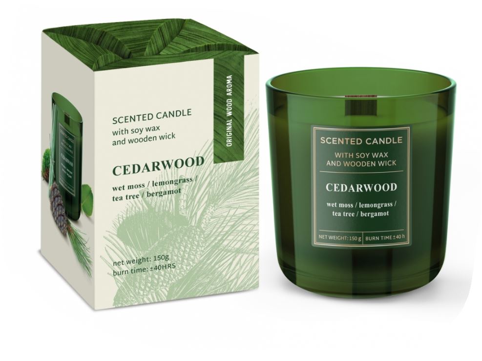 Illatpohár-Prémium szójaviaszból Cedarwood 150 g