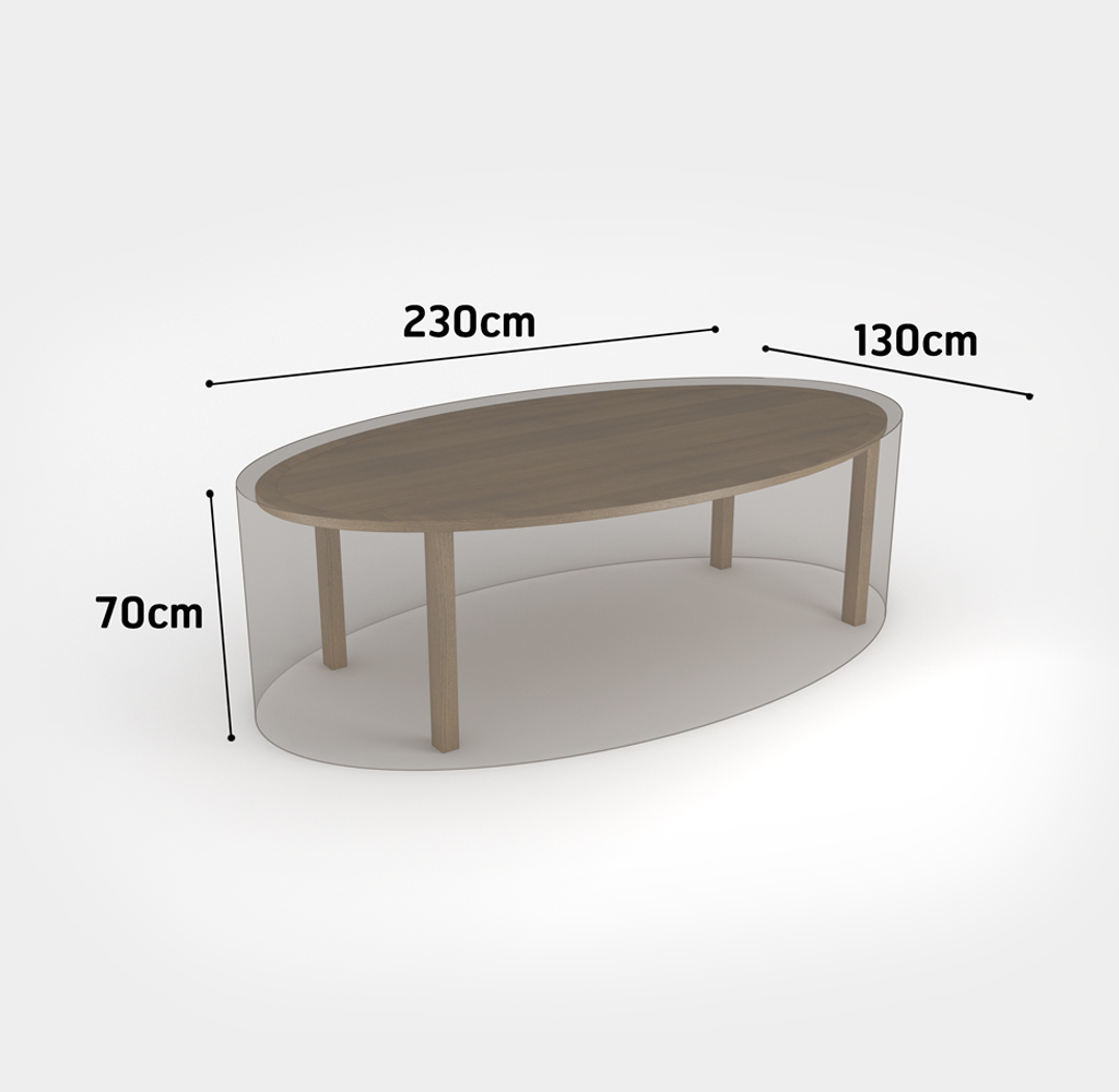 Kerti bútor takaró ovális asztalhoz Covertop 230x130x70 cm