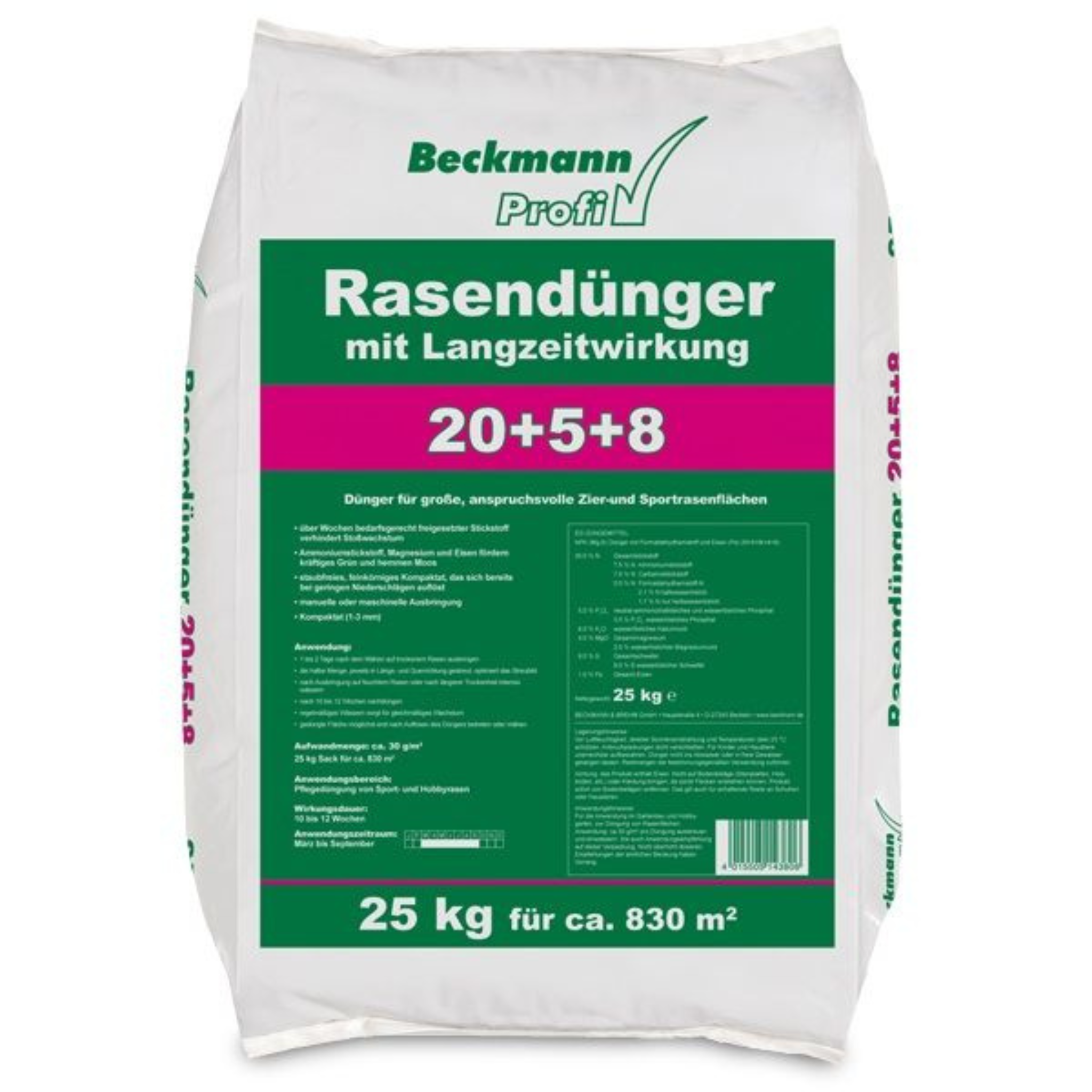 Beckmann fenntartó, hosszú hatású gyeptrágya 20-5-8 25kg
