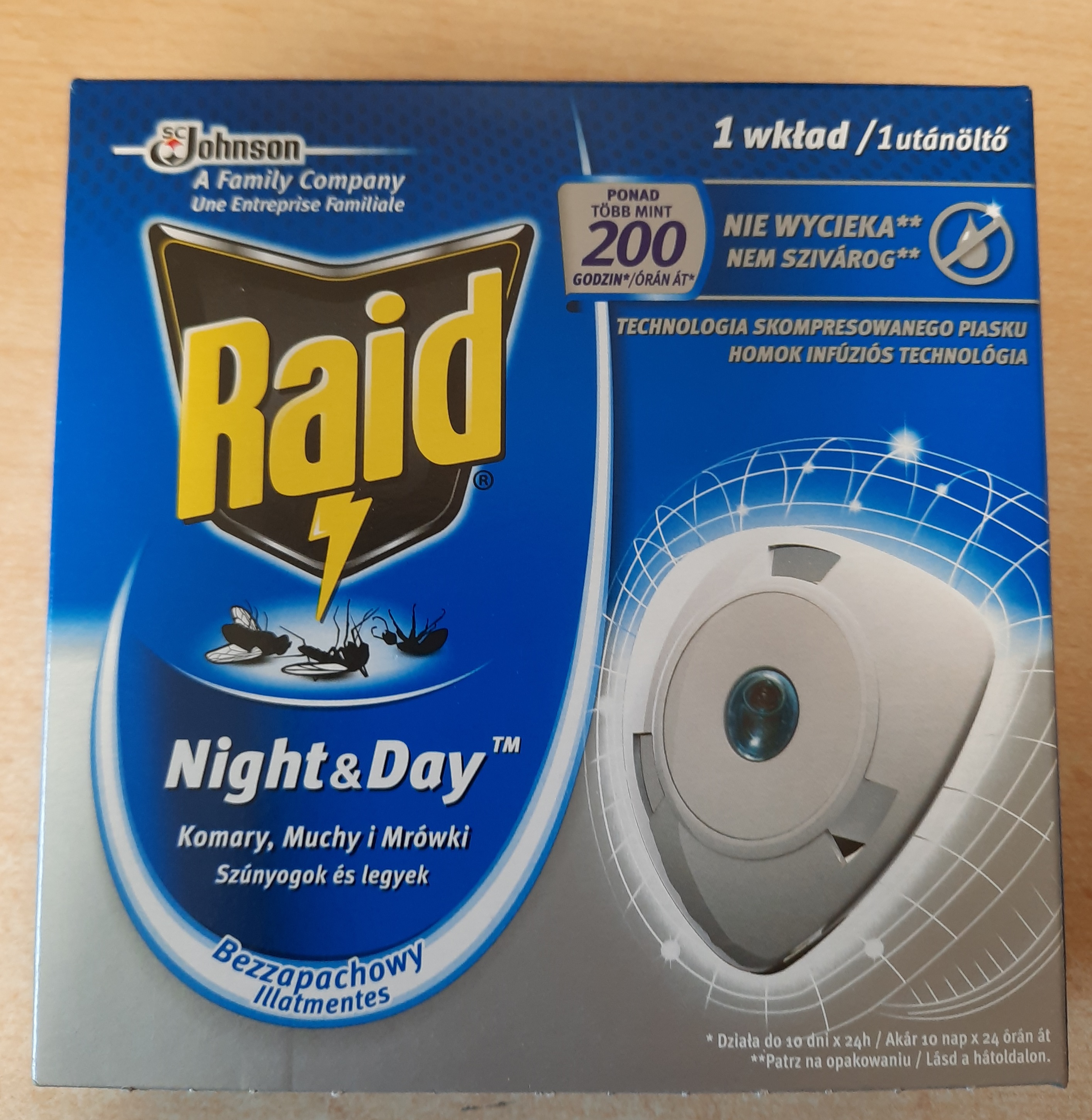 Raid Night&Day proti komárom a muchám 1 ks náhrady