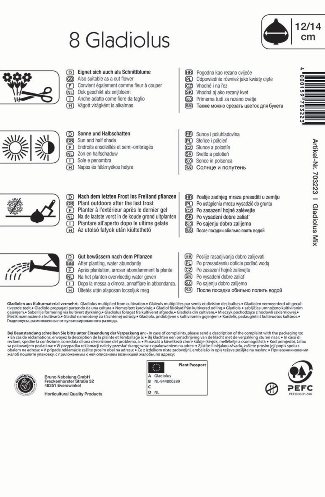 Virághagyma Kardvirág Mix Kiepenkerl 8 db