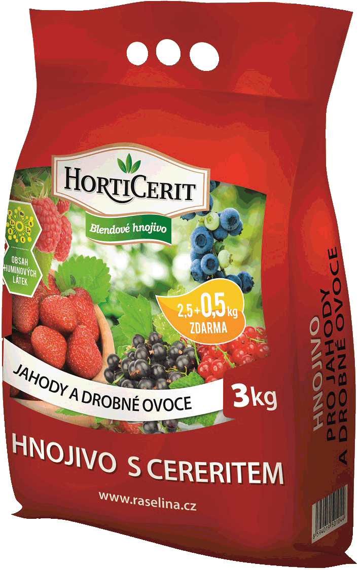 Granulované umelé hnojivo (Horticerit) Jahody a drobné ovocie 3 kg