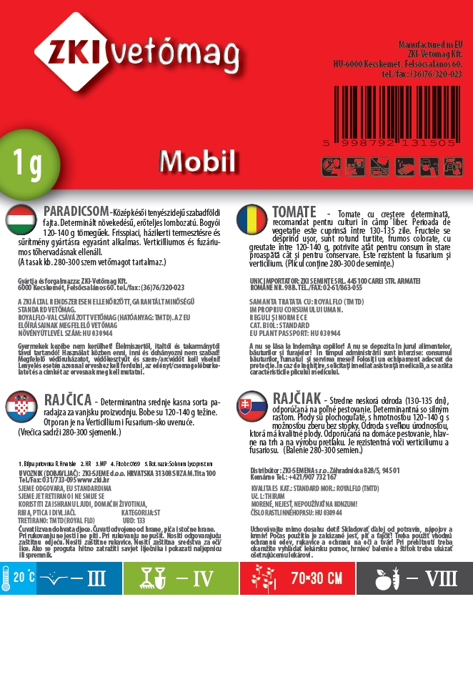 Paradajky Mobil 1g ZKI