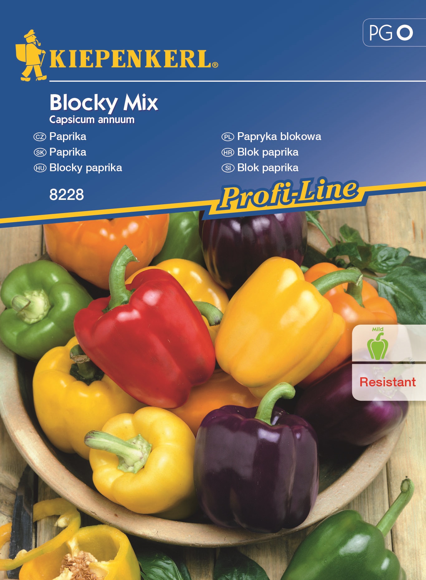 Kalifornská paprika Blocky Mix Kiepenkerl cca. 6 semien