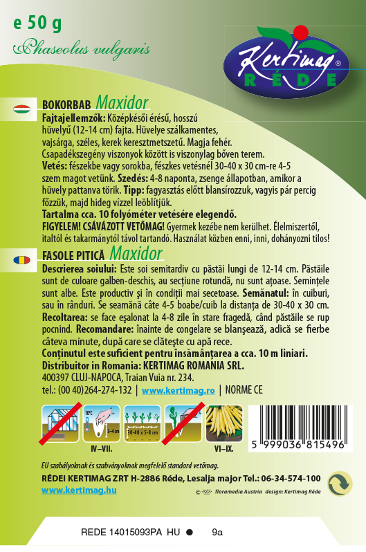 Fazuľové struky žlté  Maxidor 50 g