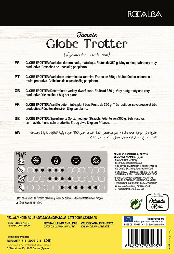 Paradajka Globe Trotter (Farmár) Rocalba 20 zŕn