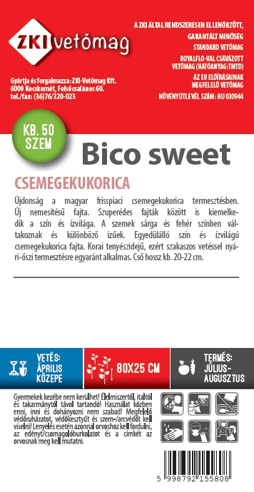 Lahôdková kukrica Bico sweet 50 semien ZKI