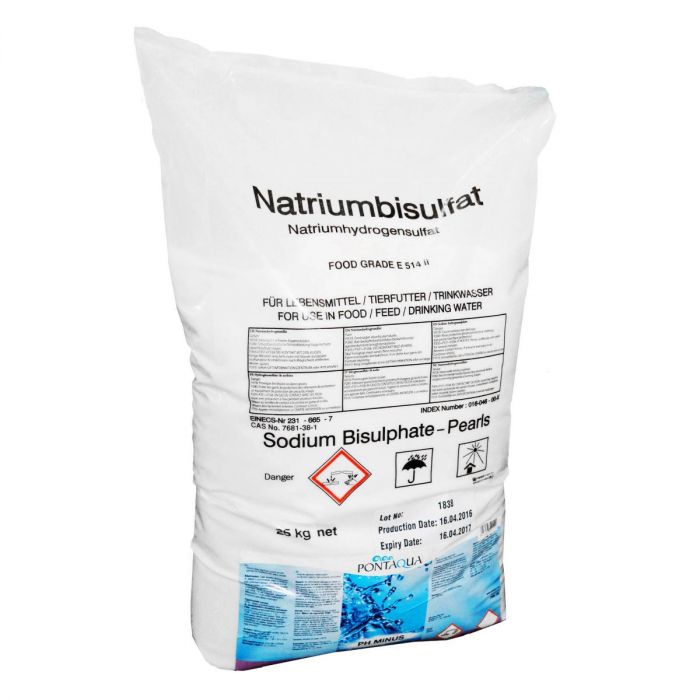 Minuszaph for swimming pool water pH reduction 25 kg
