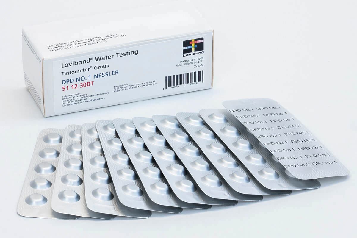 Szabad klór reagens tabletta-medencevíz teszterhez 10 db DPD1
