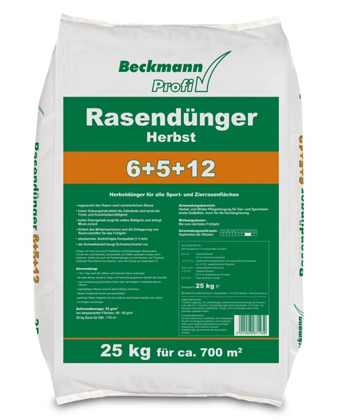 Beckmann őszi gyeptrágya 6-5-12 25kg