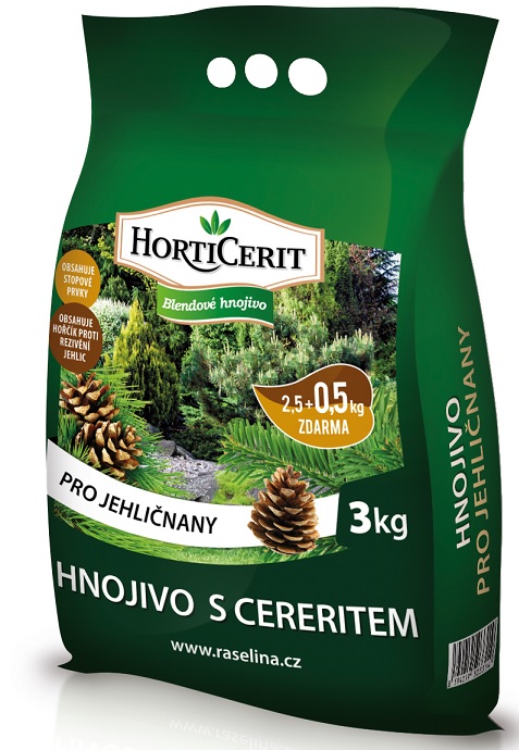 Granulované umelé hnojivo (Horticerit) Ihličnaté rastliny 3 kg
