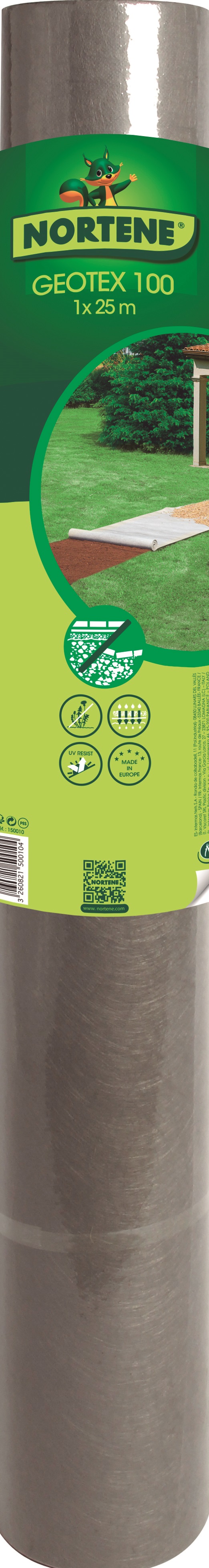 Geotextil 100g/m2 PP talajtakaró 1x25 m