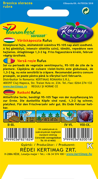 Kapusta červená Rufus 2 g