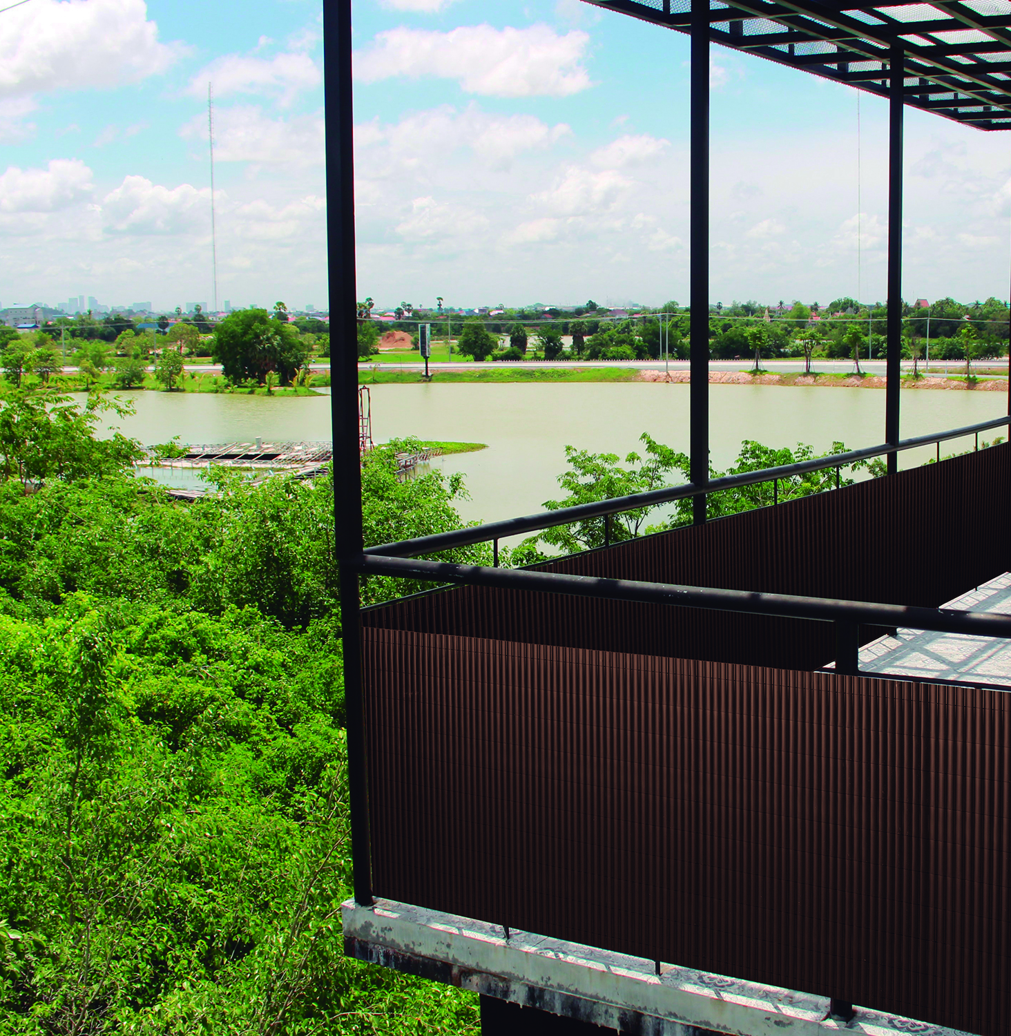 Ovális műanyag nád Litecane PVC barna 1,5x3 m