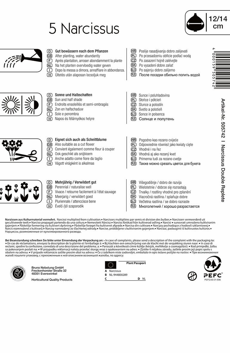 Bulb Daffodil Replete 5 pcs Kiepenkerl