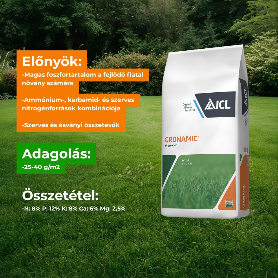 ICL Gronamic Preseeder turf 8-12-8 25 kg