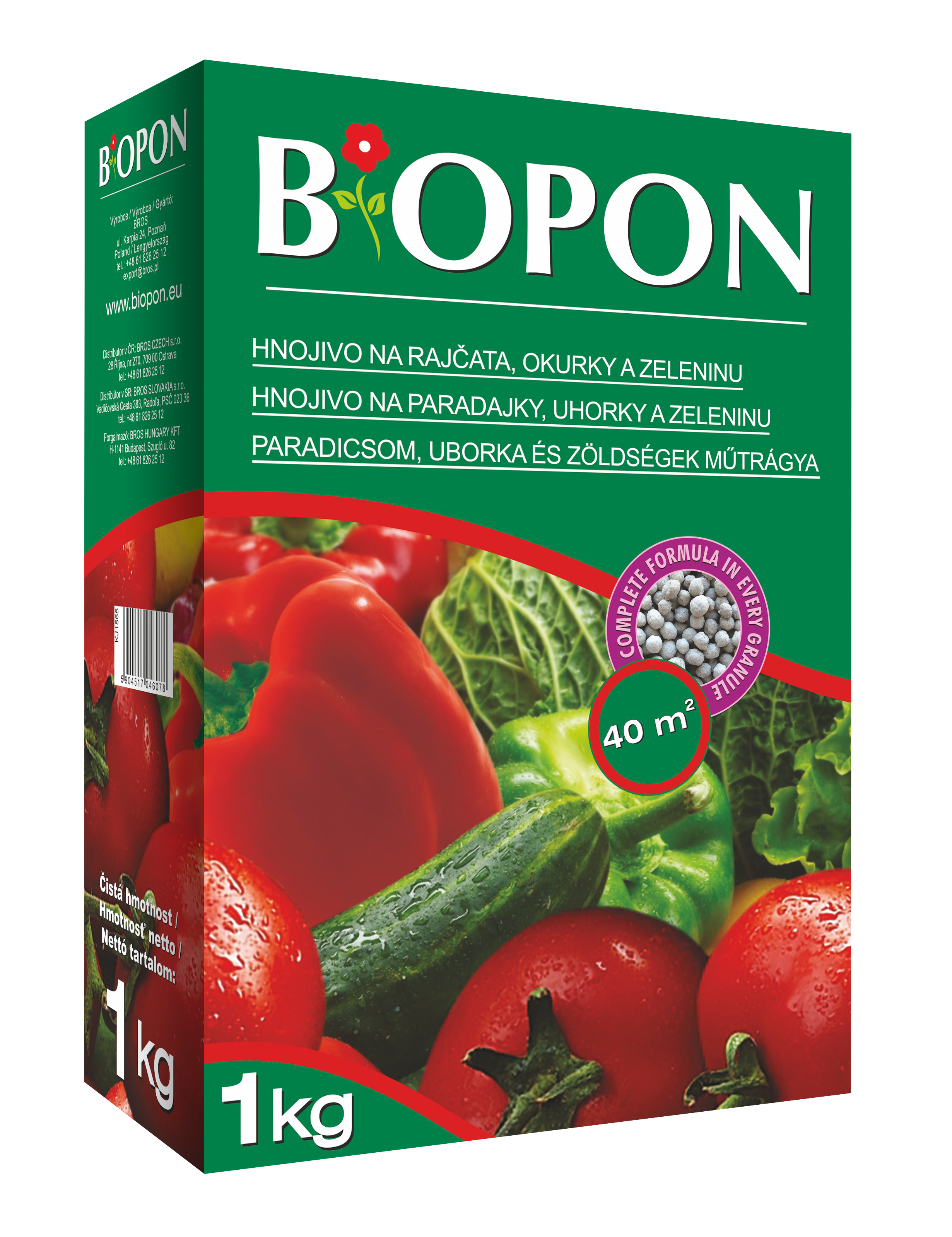 Biopon műtrágya paradicsomhoz, uborkához és zöldségekhez 1 kg