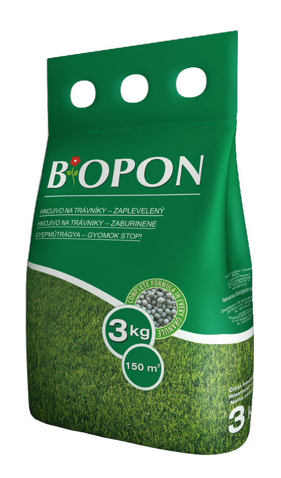 Biopon trávnikové hnojivo mach-stop 3 kg