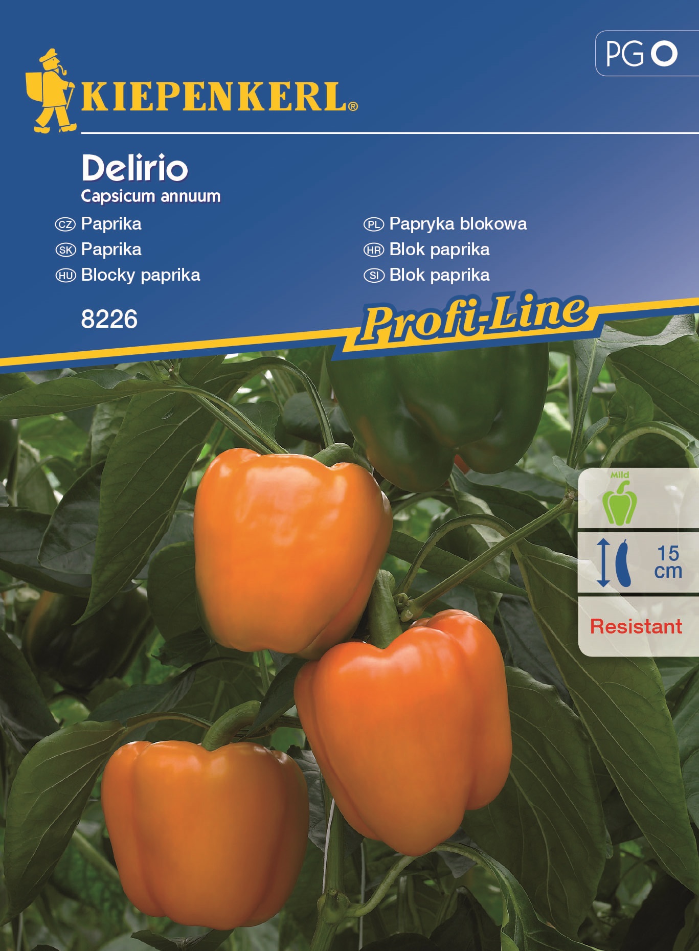 Konzumná paprika Blocky Delirio min.6 ks semien  Kiepenkerl