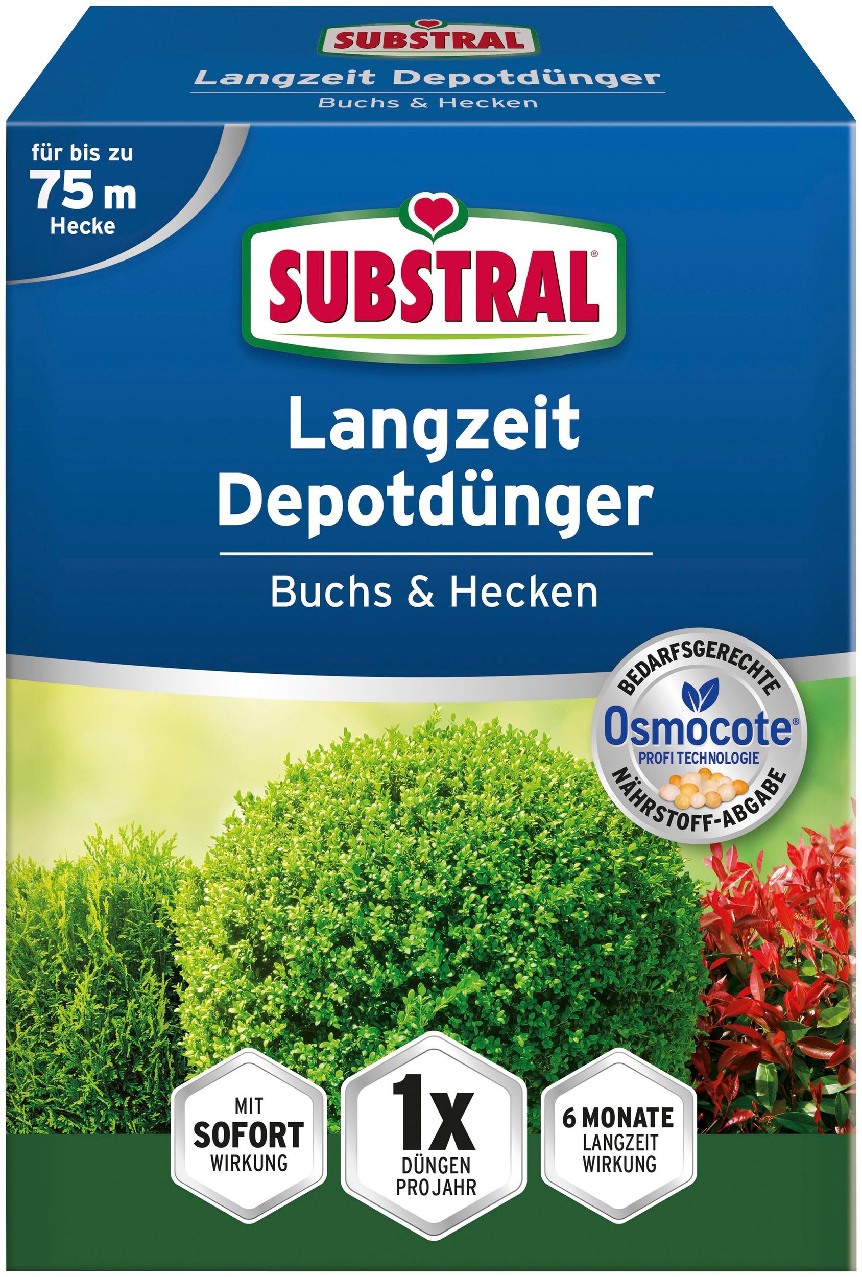 Substral Osmocote long-lasting fertilizer for buxus, tuyas, pines and hedges 1,5 kg