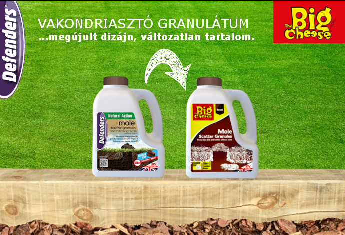 Vakond távoltartó granulátum Defenders/The Big Cheese 2,5 kg
