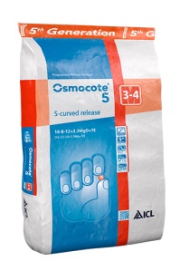 Osmocote 5 S-Curved 3-4 mes. Dusíkové 16-08-12+2MgO+TE 25 kg
