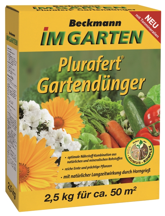 Beckmann Plurafert univerzális kerti növényekhez7+4+10 + 40 % szerves anyag tartalommal 2,5 kg
