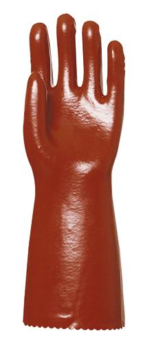 Ochranné pracovné rukavice  27 cm bordové 9ky